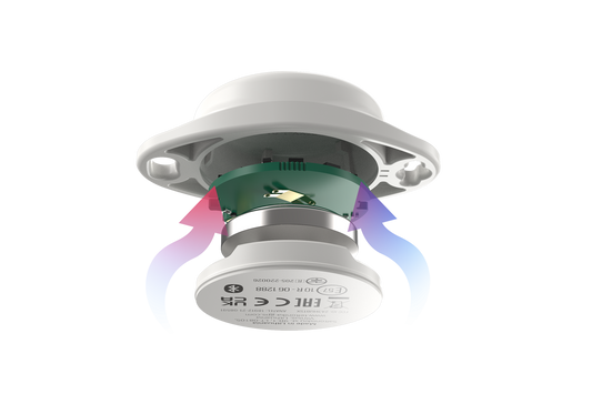 BTSMP1-KK, EN12830-Zertifikat für Kühlkettenlösungen, EYE, Bluetooth®-Sensor, Temperatur, Luftfeuchtigkeit, Bewegung und Magnetstatus Bluetooth®-Temperatursensor