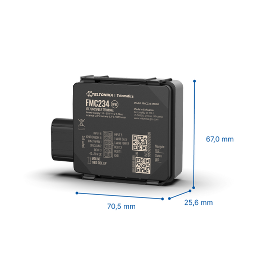 FMC234 - Wasserfester 4G LTE Cat 1 Tracker mit Hochleistungsakku